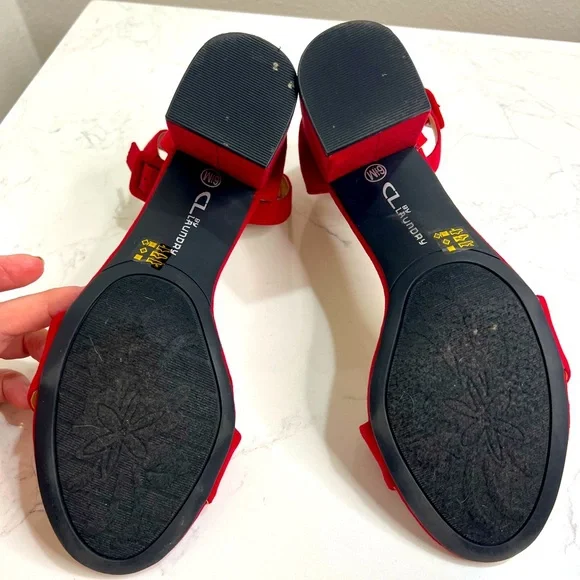 Chinese Laundry Women’s Jody, Red Heeled Sandals, Size 6.5M - Picture 4 of 5
